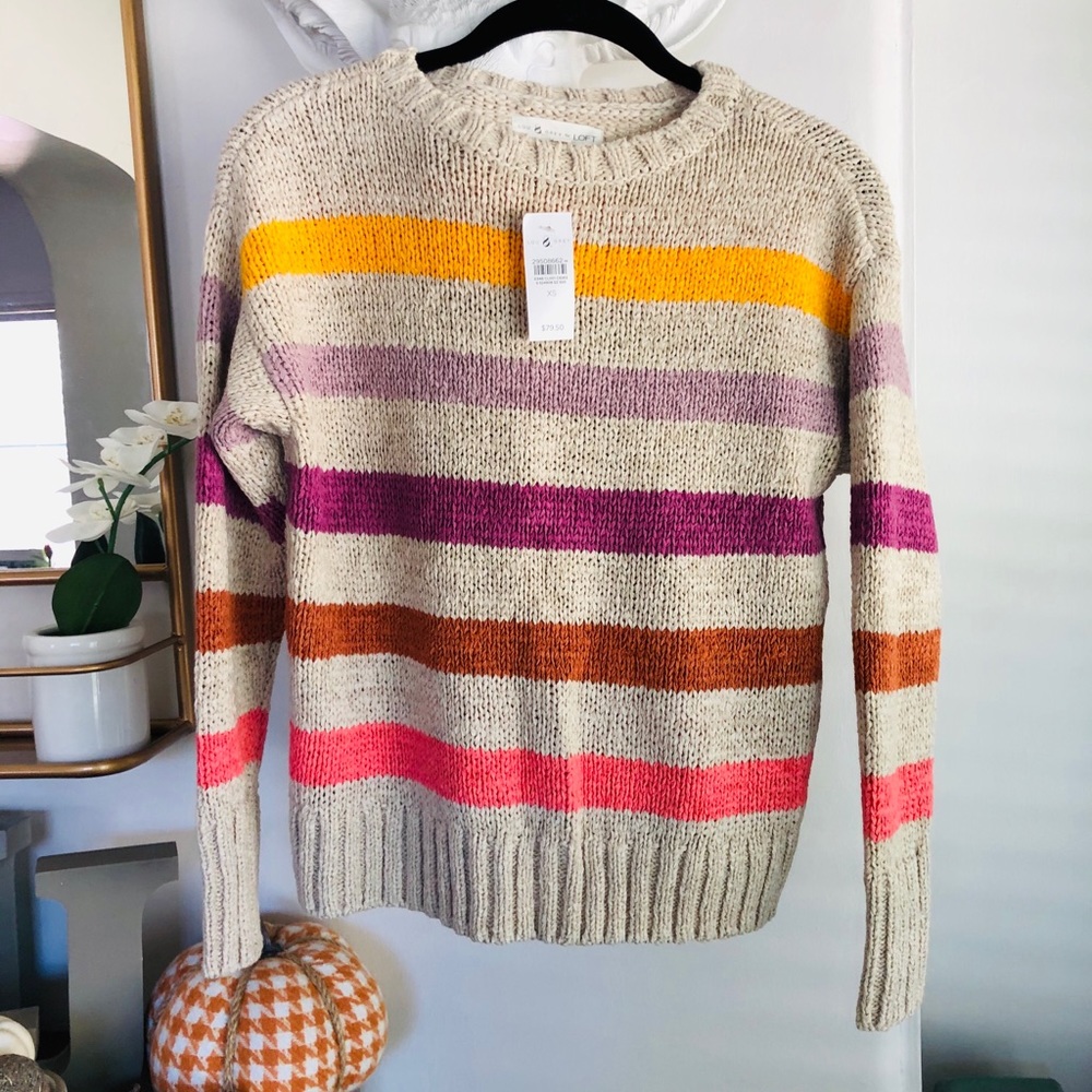 LOFT Lou & Grey colorline sweater NWT